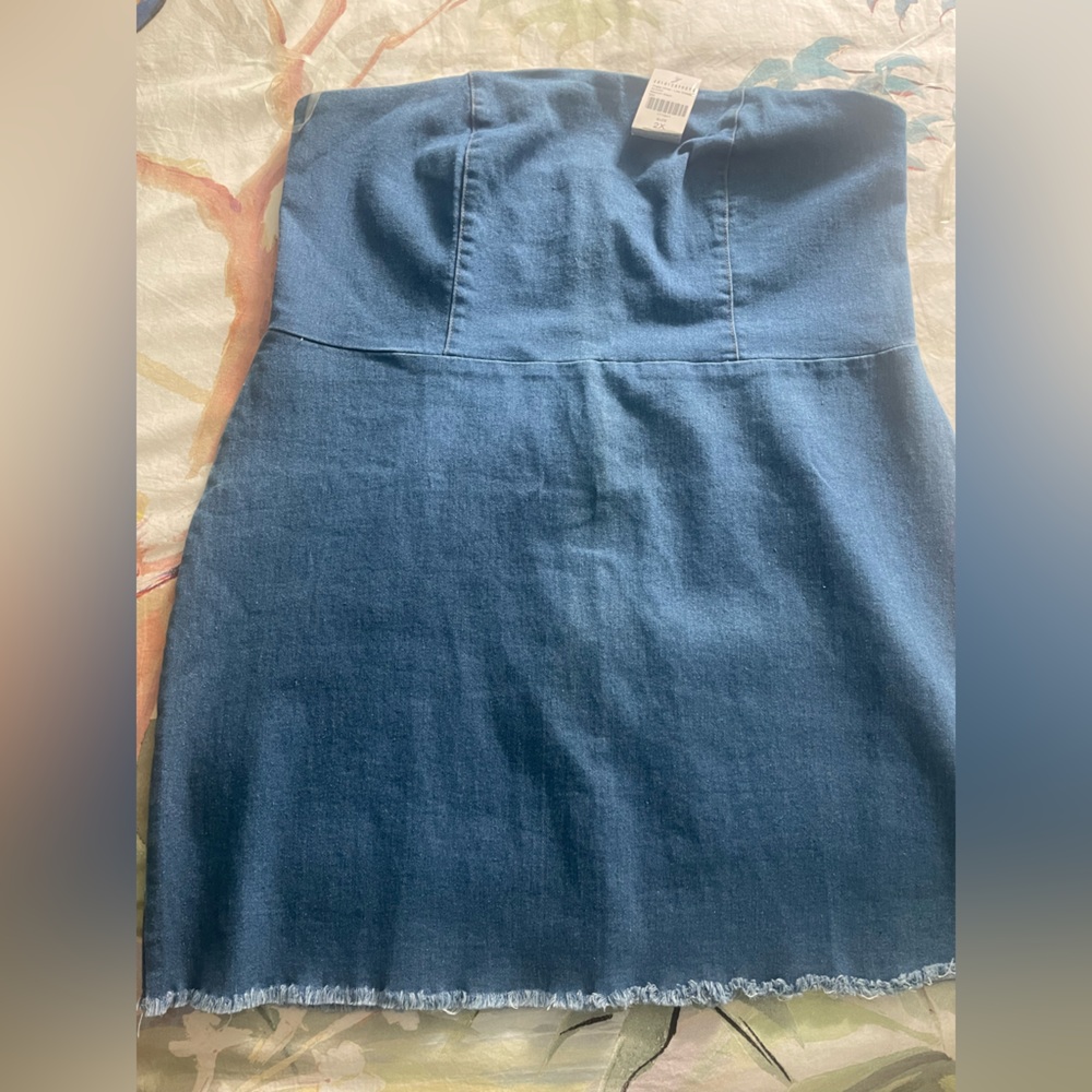 Denim mini dress